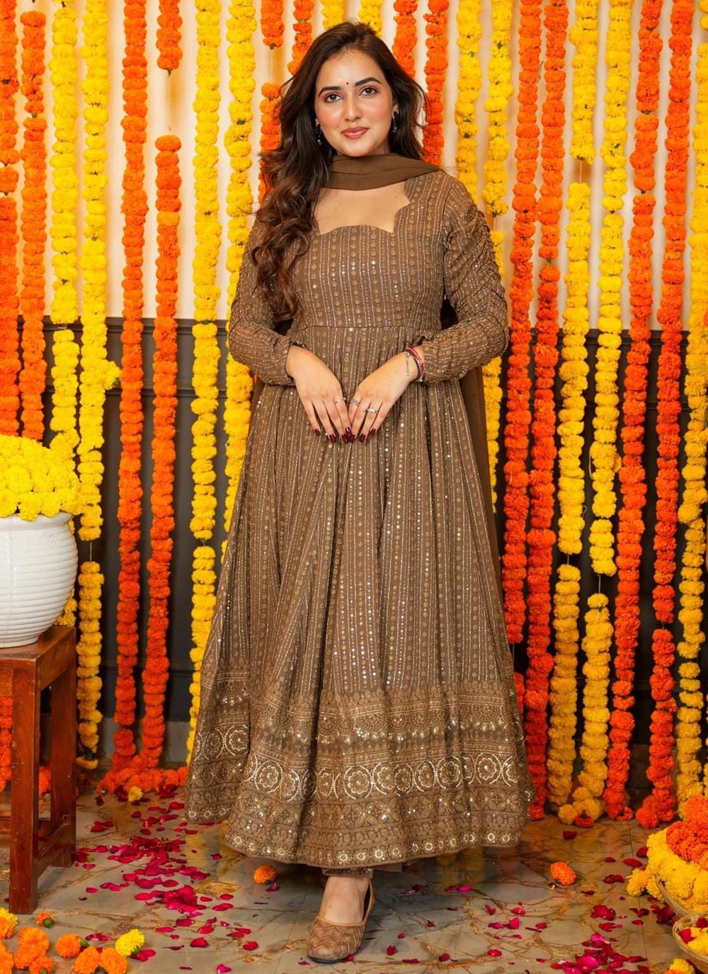 Faux Georgette Gown - G1347
