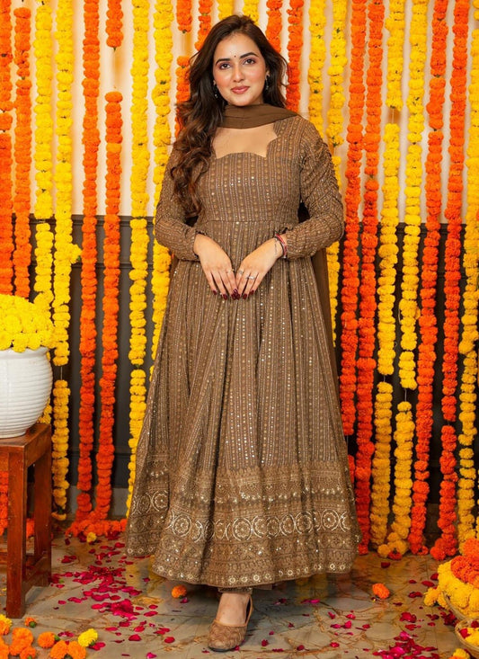 Faux Georgette Gown - G1347