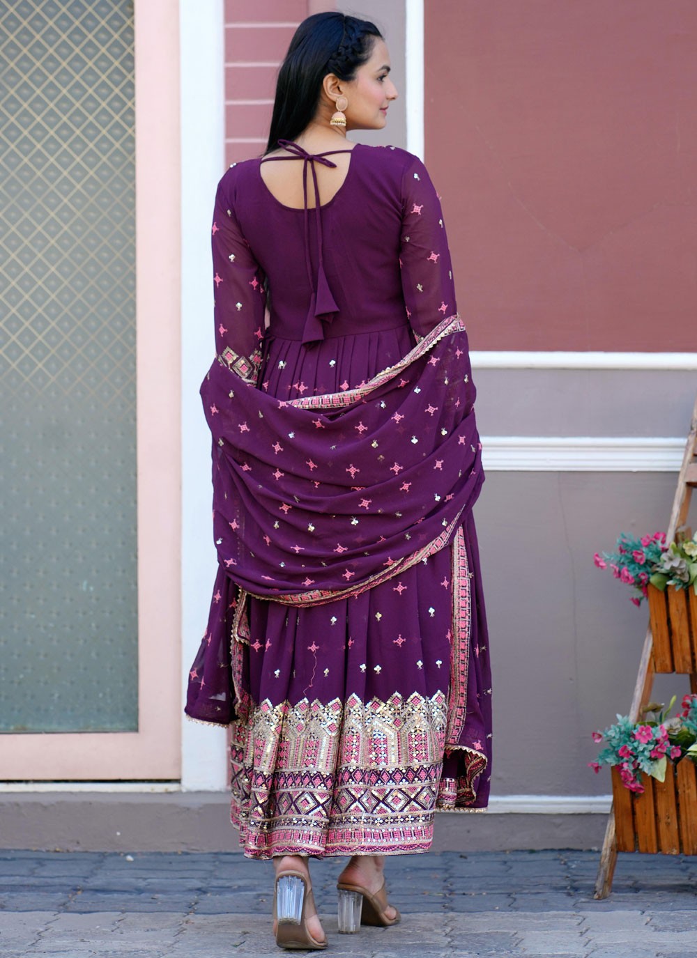 Archive Embroidered, Sequins, Zari 316803 Purple T6830