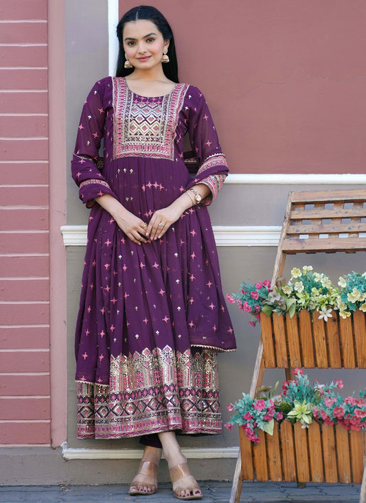 Archive Embroidered, Sequins, Zari 316803 Purple T6830