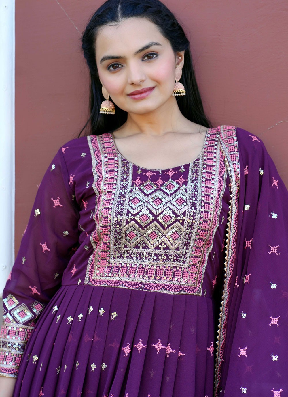 Archive Embroidered, Sequins, Zari 316803 Purple T6830