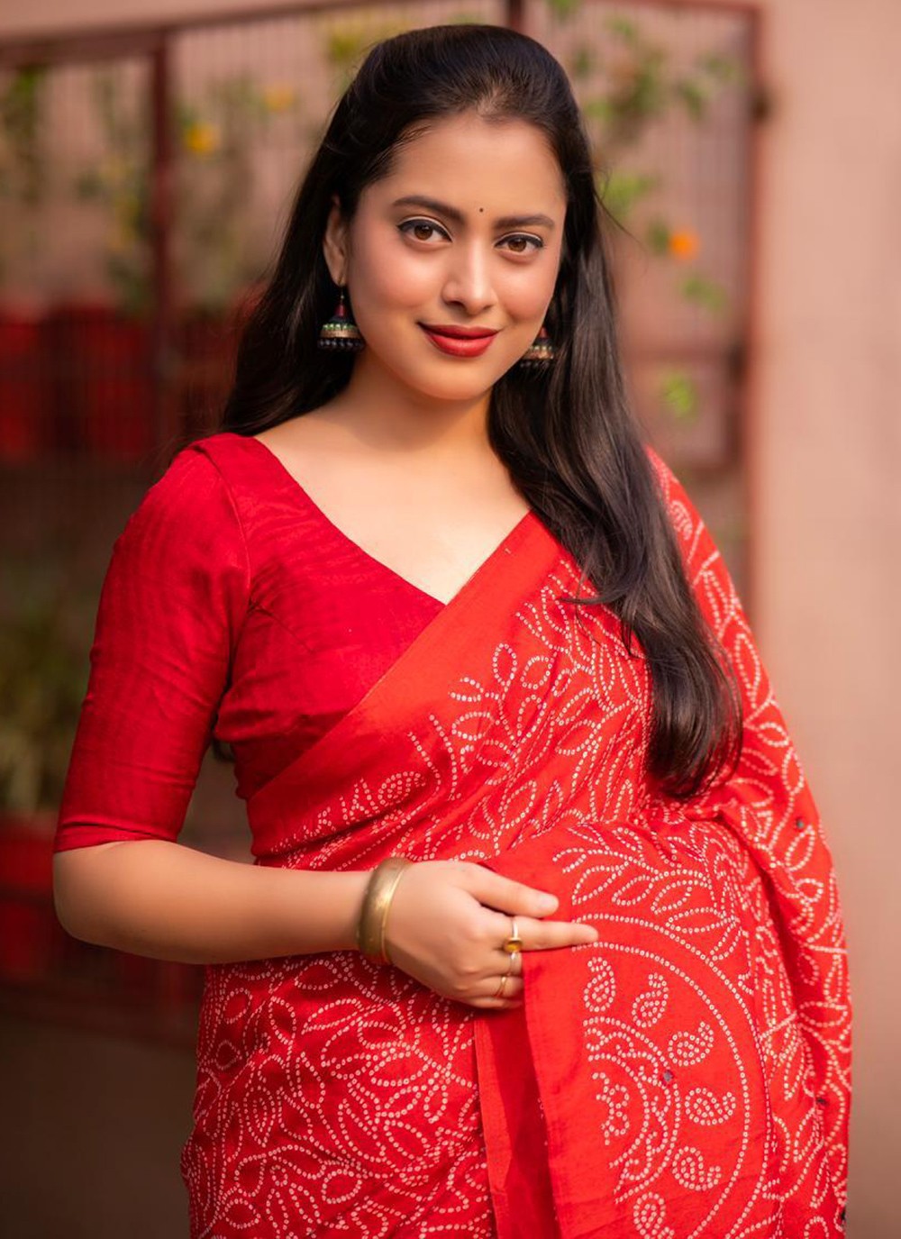 Trendy Digital Print Silk Blend Saree - S5734