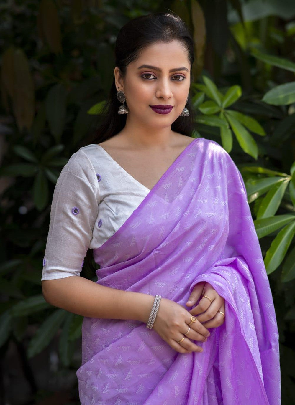 Trendy Fancy Work Chiffon Saree - S5752