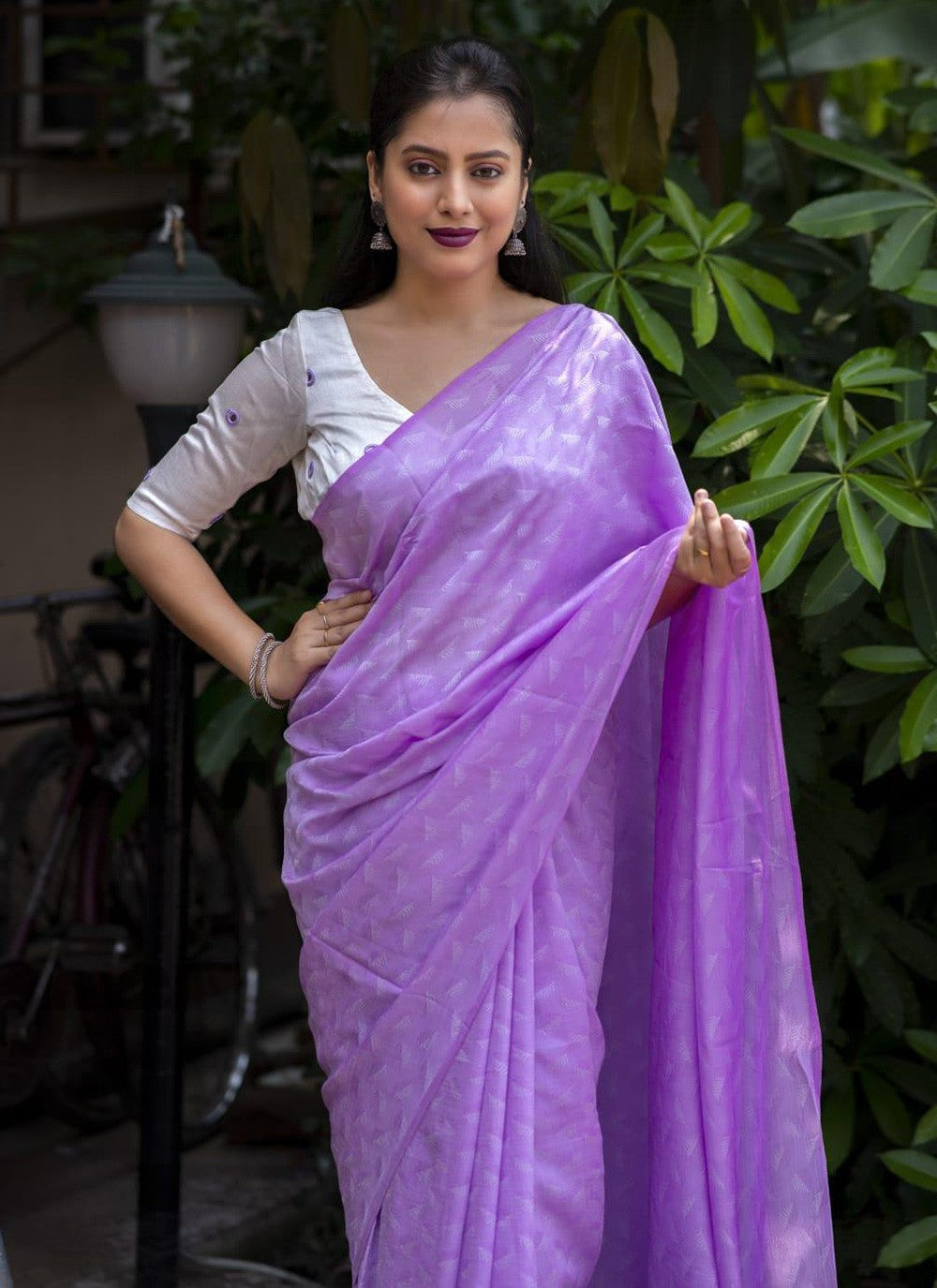 Trendy Fancy Work Chiffon Saree - S5752