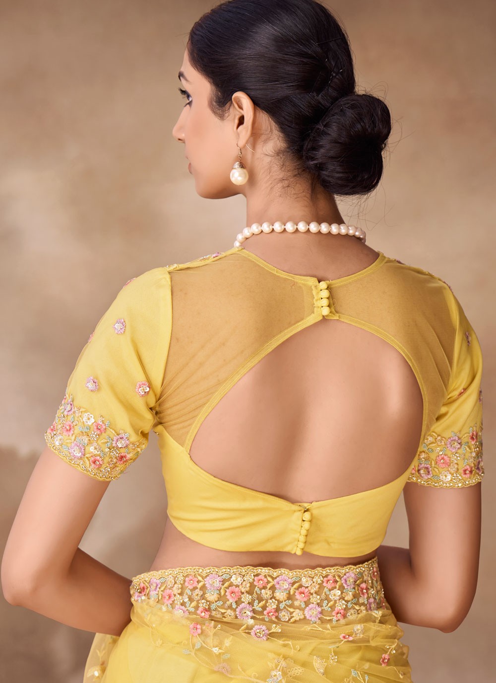 Classic Sequins Net Saree - S6568