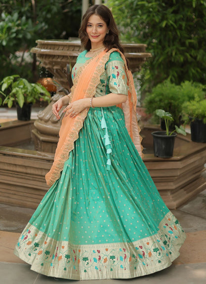 Meena Jacquard A - Line Lehenga - L2586