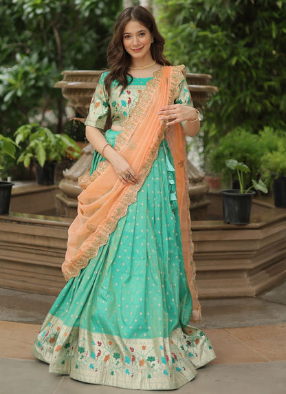 Meena Jacquard A - Line Lehenga - L2586