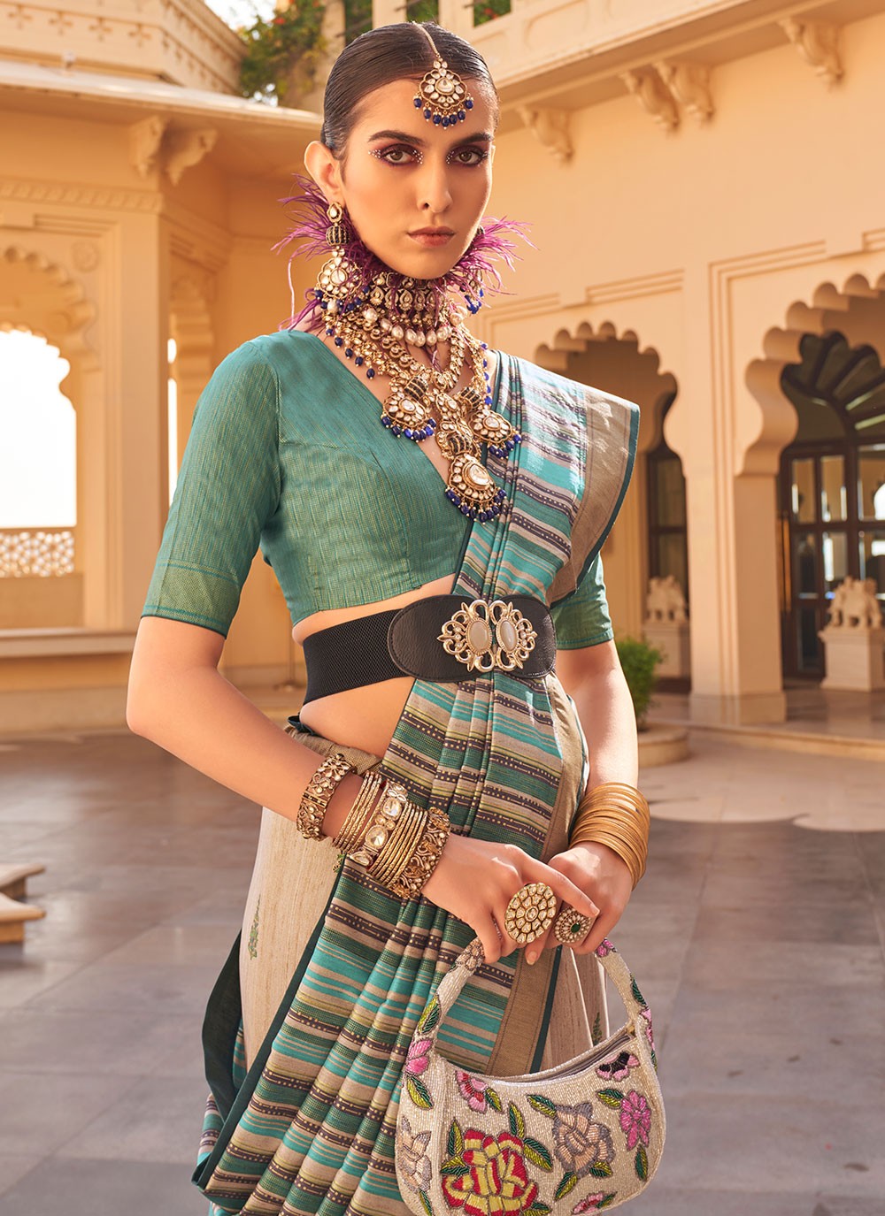 Classic Printed Silk Saree - S6215