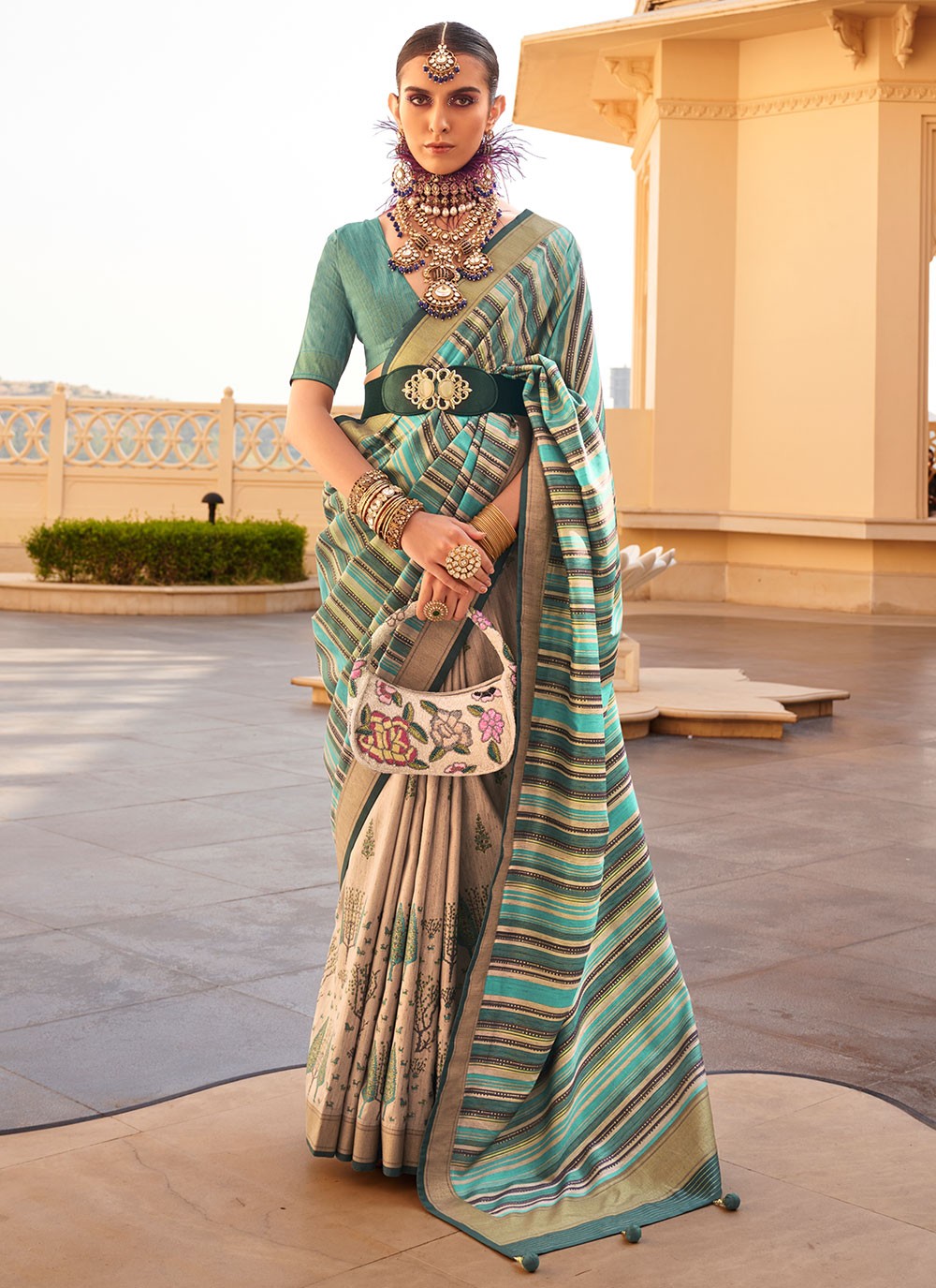 Classic Printed Silk Saree - S6215