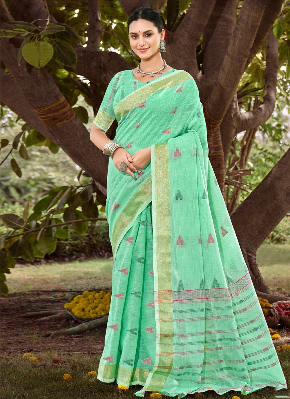 Casual Weaving Zari Cotton Saree - S6794