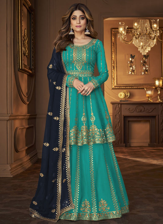 Embroidered Georgette A - Line Lehenga - L2333