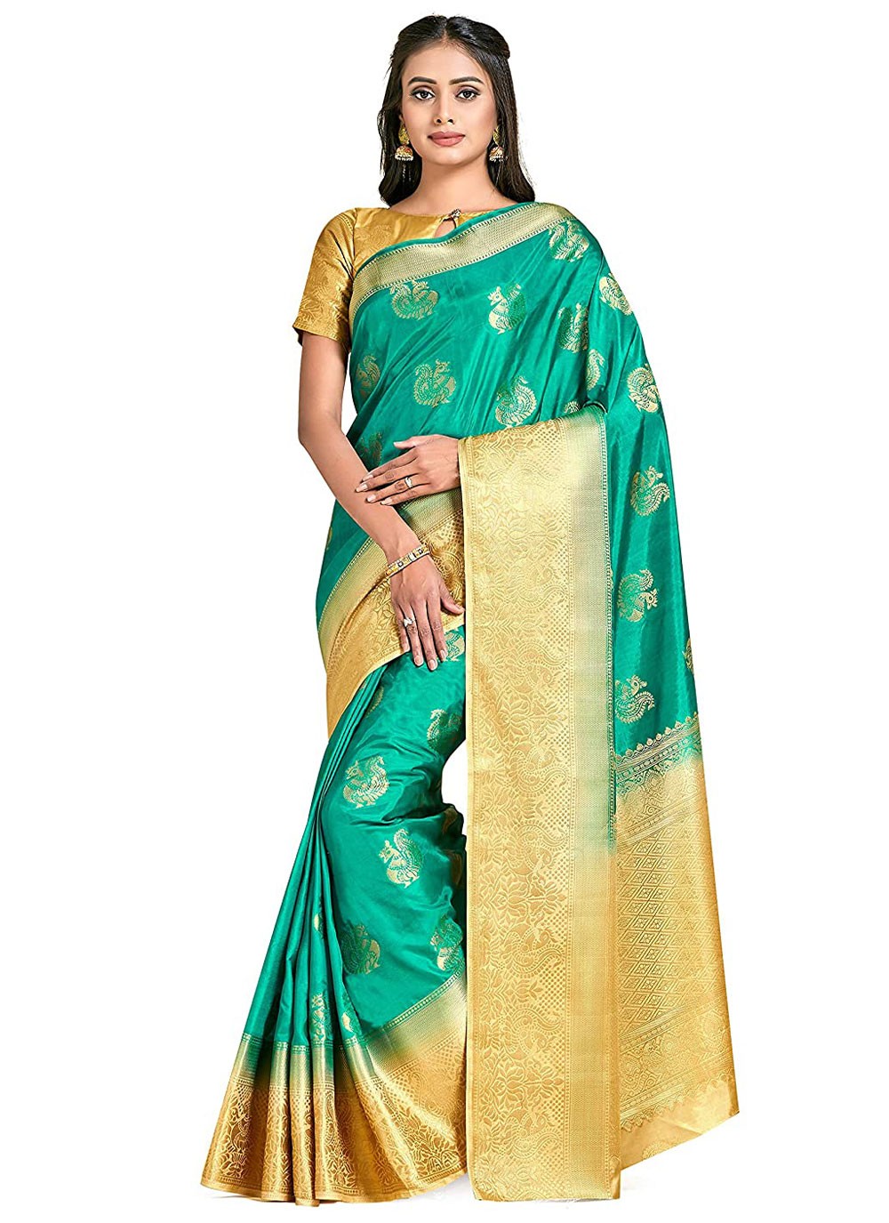 Trendy Zari Kanjivaram Silk Saree - S2472