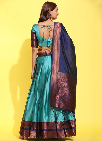 Woven Silk A - Line Lehenga - L2491