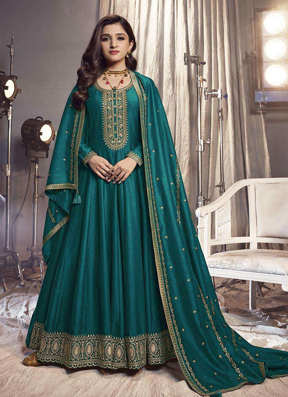Silk Salwar Suit - T1084