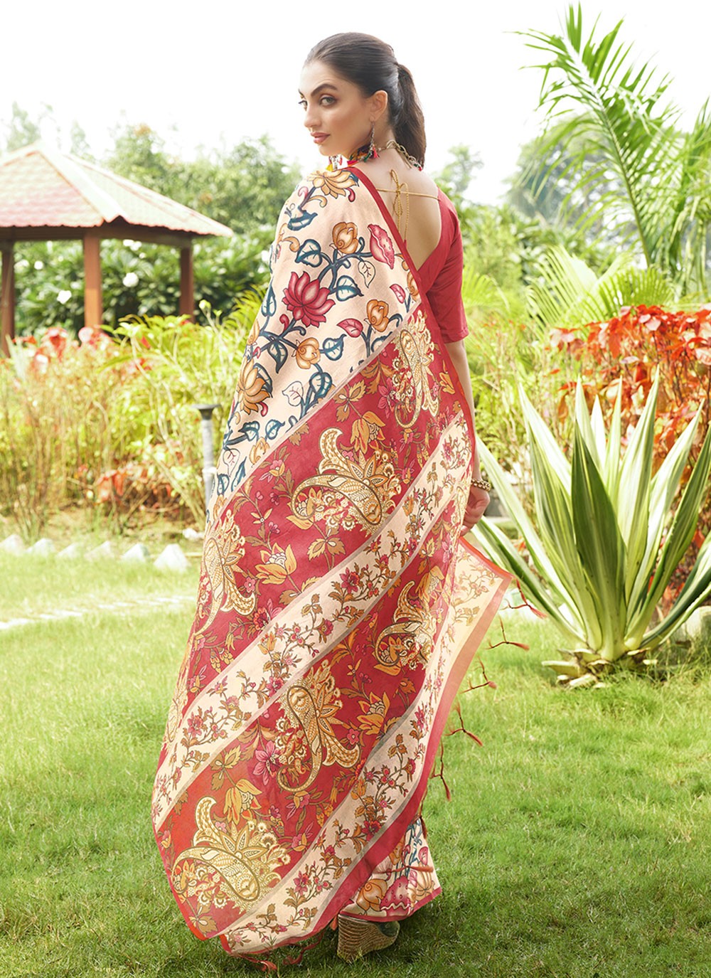 Printed Tussar Silk Saree - S12020