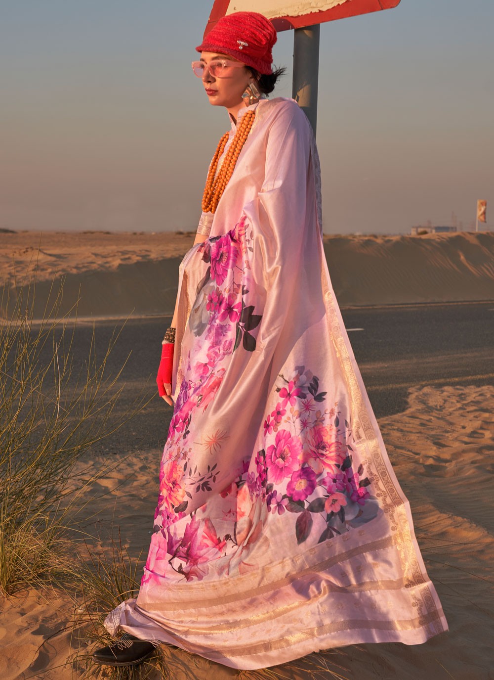 Classic Printed Tussar Silk Saree - S6232