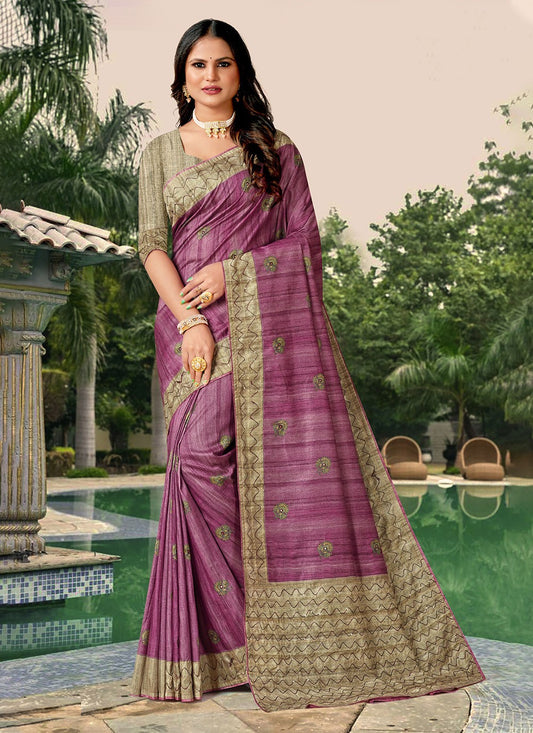 Classic Katha Tussar Silk Saree - S4590
