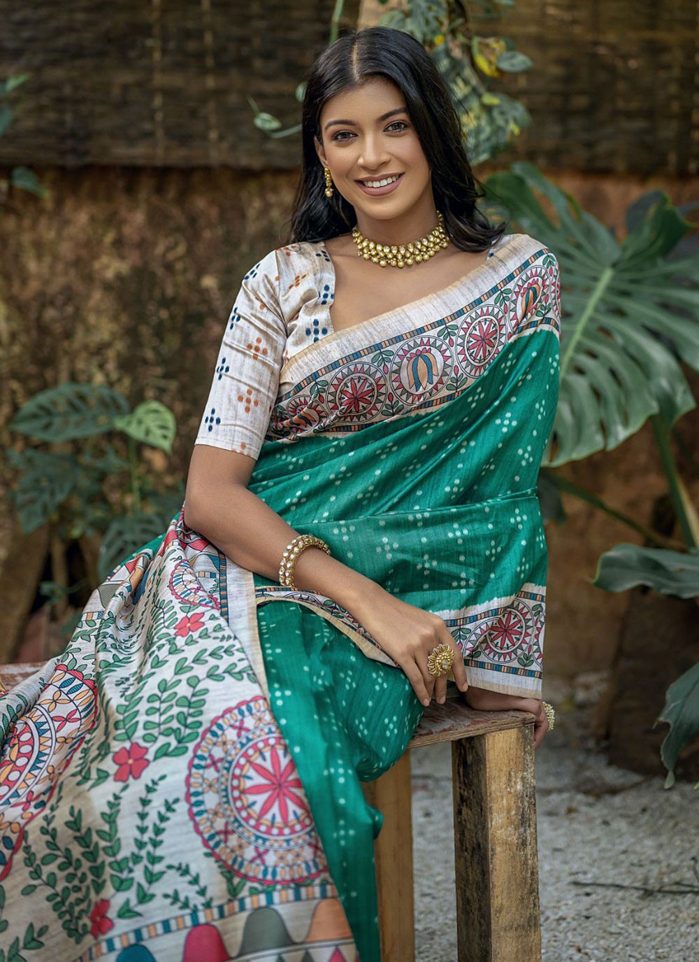 Trendy Woven Tussar Silk Saree - S4897