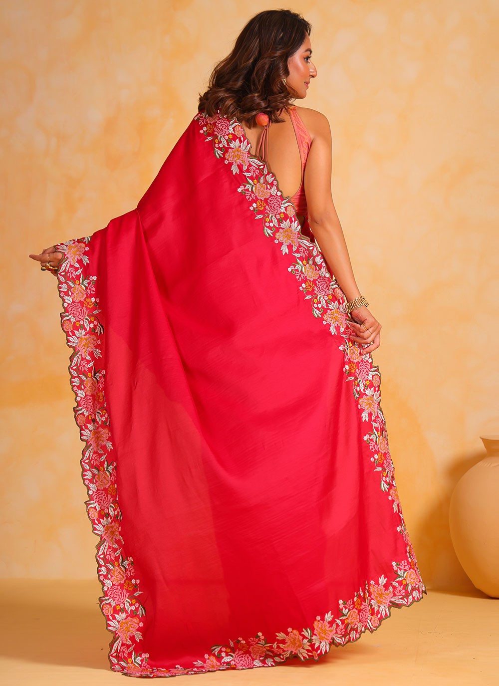 Classic Border Work Tussar Silk Saree - S6488