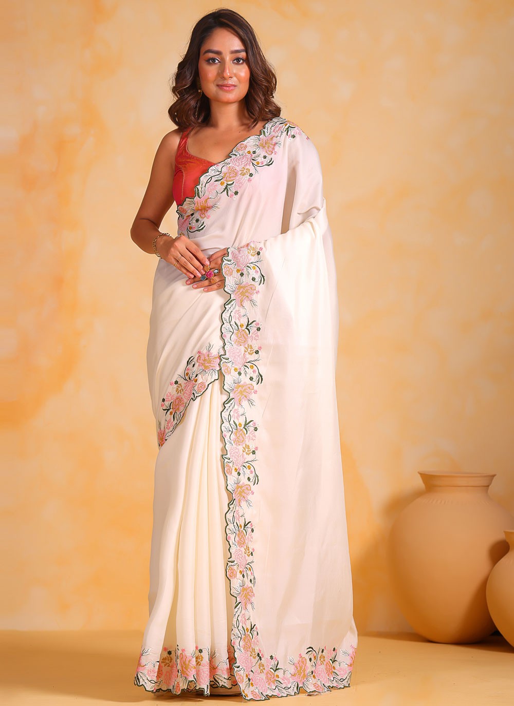 Classic Border Work Tussar Silk Saree - S6488
