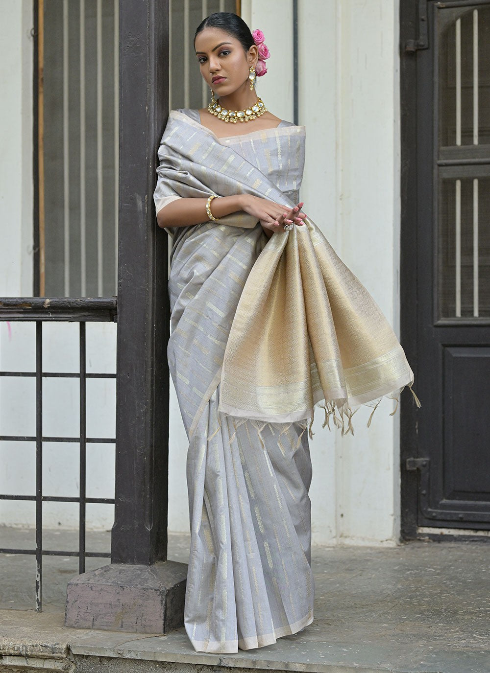 Classic Woven Tussar Silk Saree - S6505
