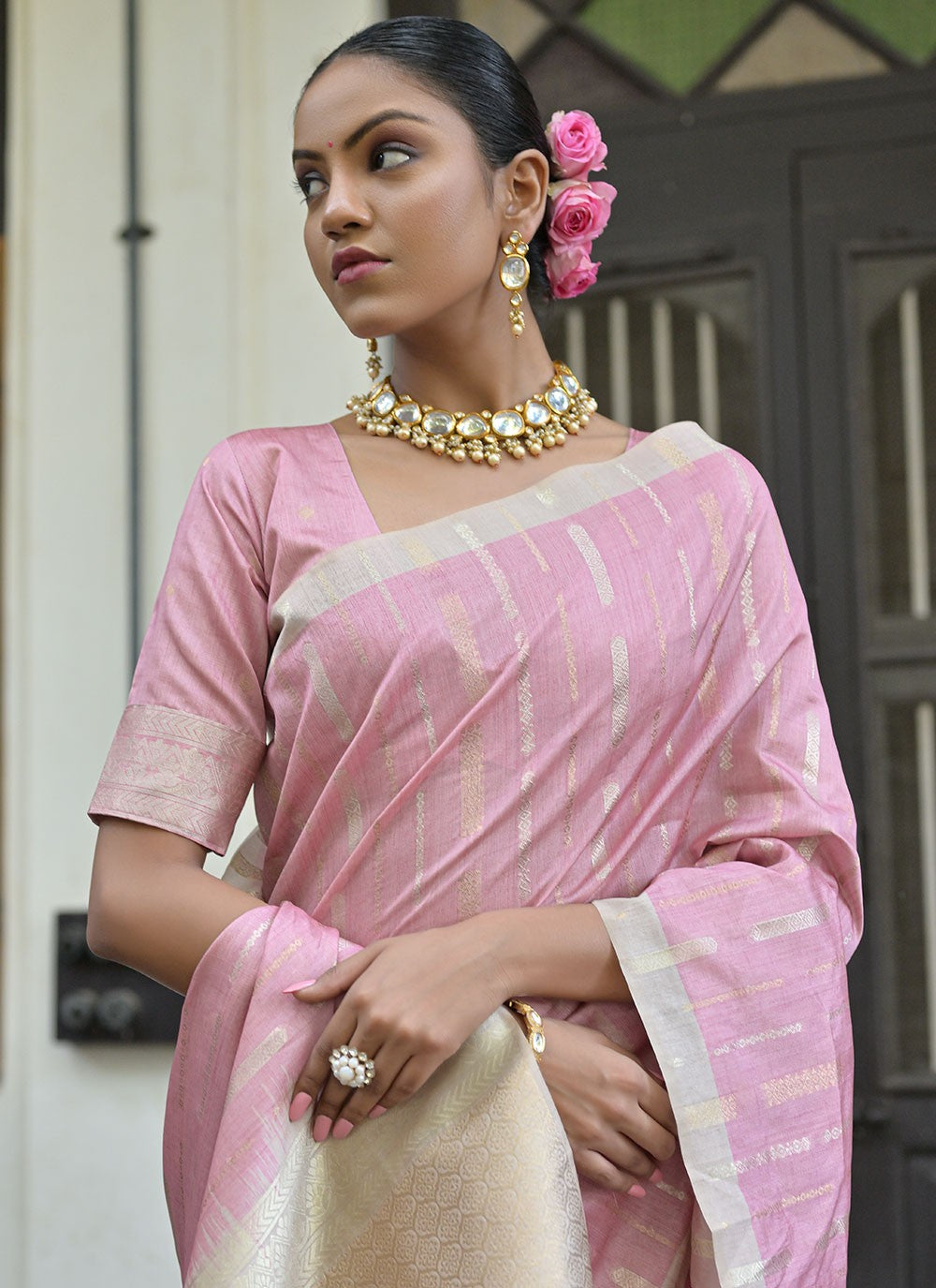 Classic Woven Tussar Silk Saree - S6505