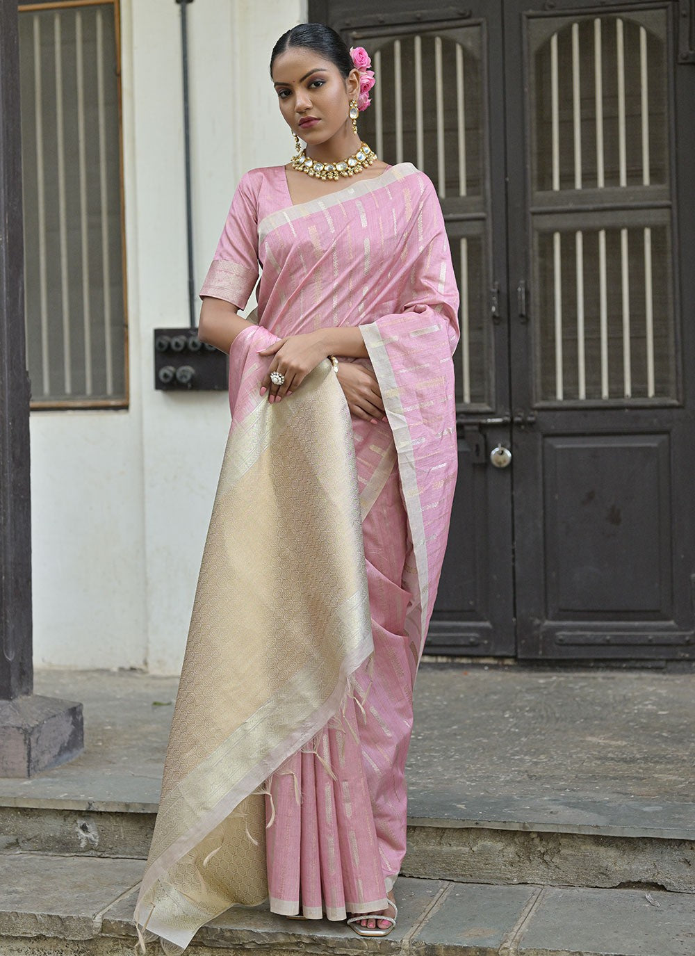 Classic Woven Tussar Silk Saree - S6505