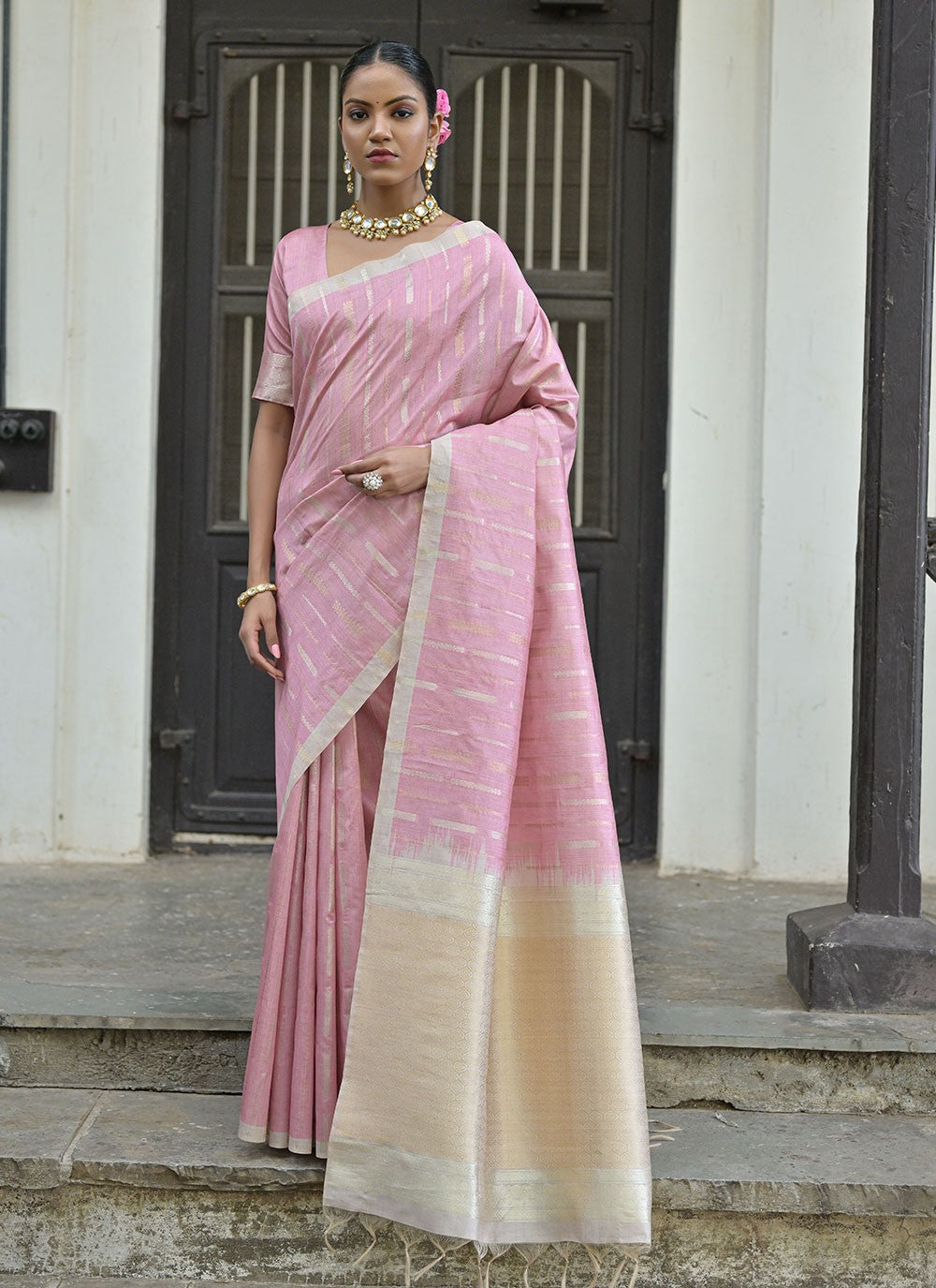 Classic Woven Tussar Silk Saree - S6505