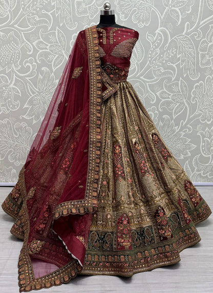Diamond Velvet A - Line Lehenga - L2103