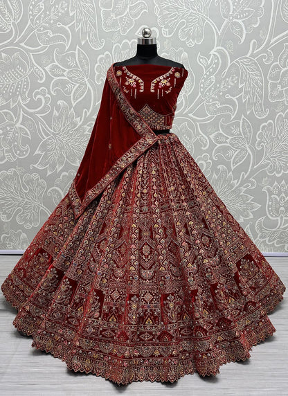 Diamond Velvet A - Line Lehenga - L2222