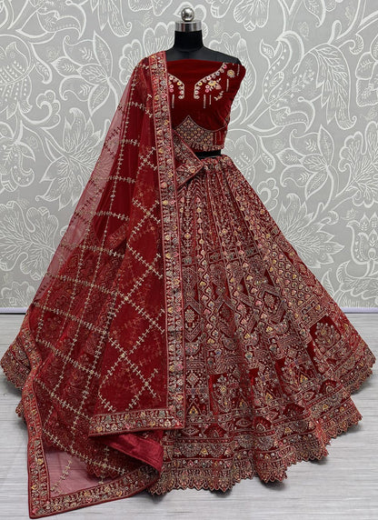 Diamond Velvet A - Line Lehenga - L2222