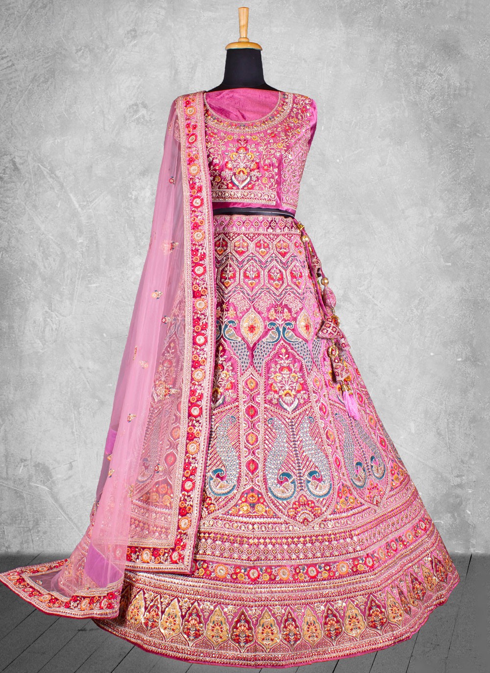 Velvet Engagement, Mehandi & Sangeet, Reception, Wedding A - Line Lehenga L3579