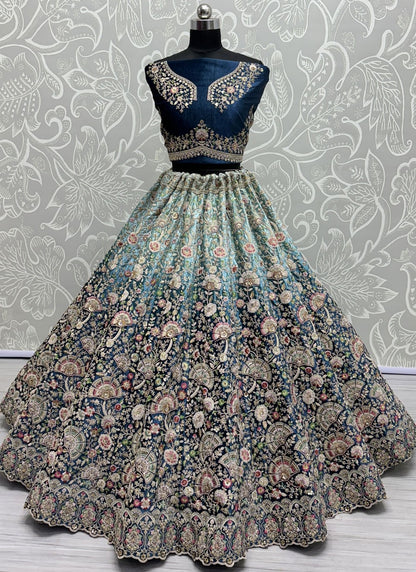 Diamond Velvet A - Line Lehenga - L2258