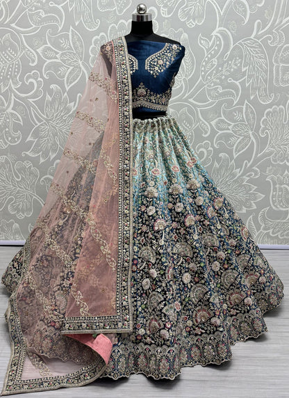 Diamond Velvet A - Line Lehenga - L2258