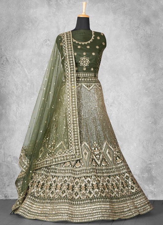 Velvet Engagement, Mehandi & Sangeet, Reception A - Line Lehenga L3593