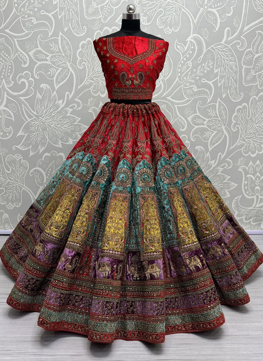 Diamond Velvet A - Line Lehenga - L2387