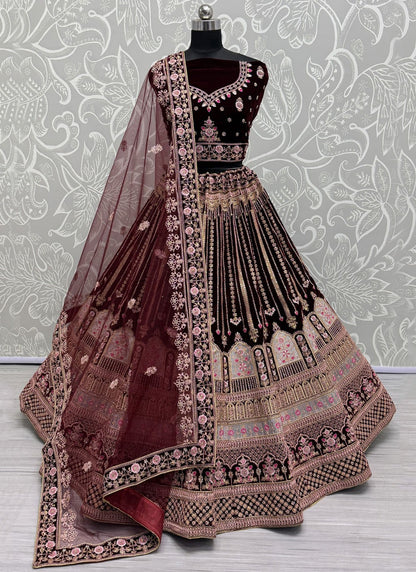 Dimond Velvet A - Line Lehenga - L2602