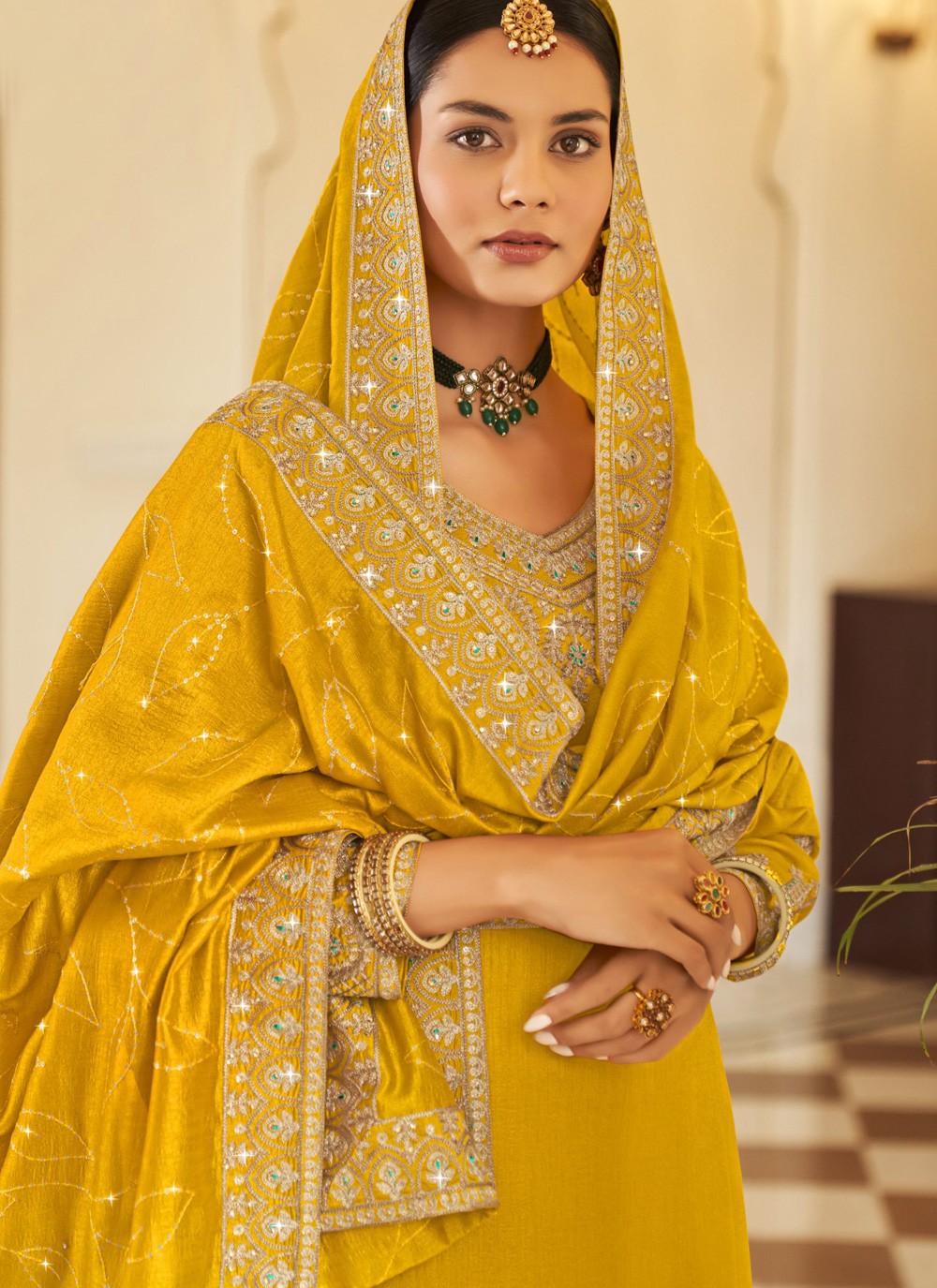 Vichitra Silk Salwar Suit - T1450