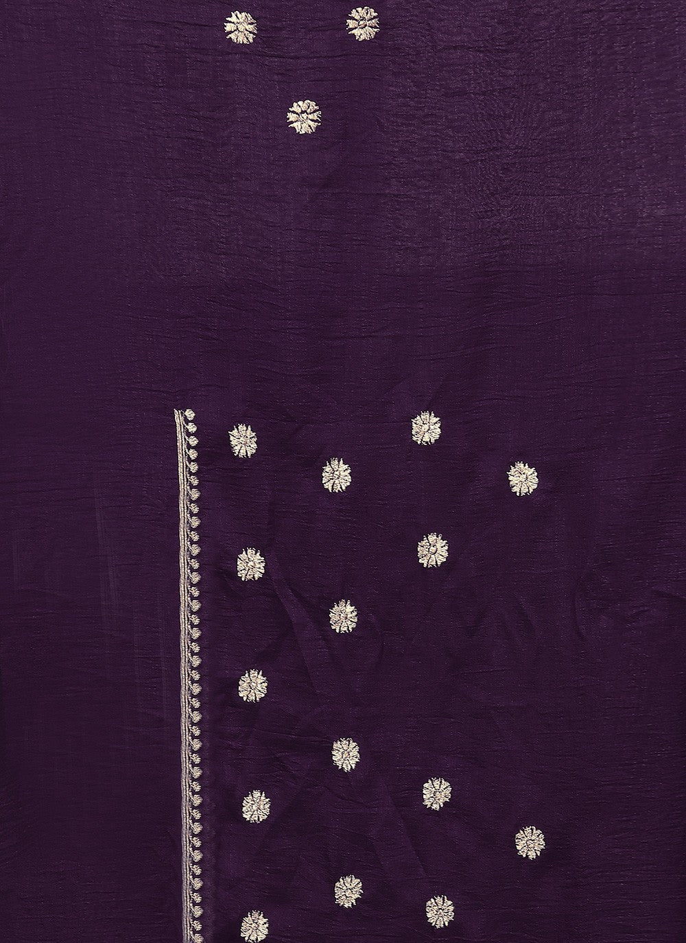 Traditional Embroidered Vichitra Silk Saree - S7737