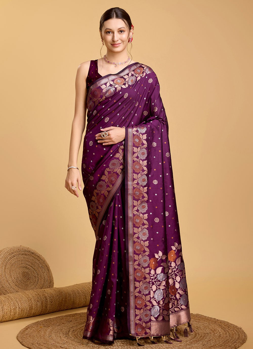 Classic Jacquard Work Silk Saree - S5657