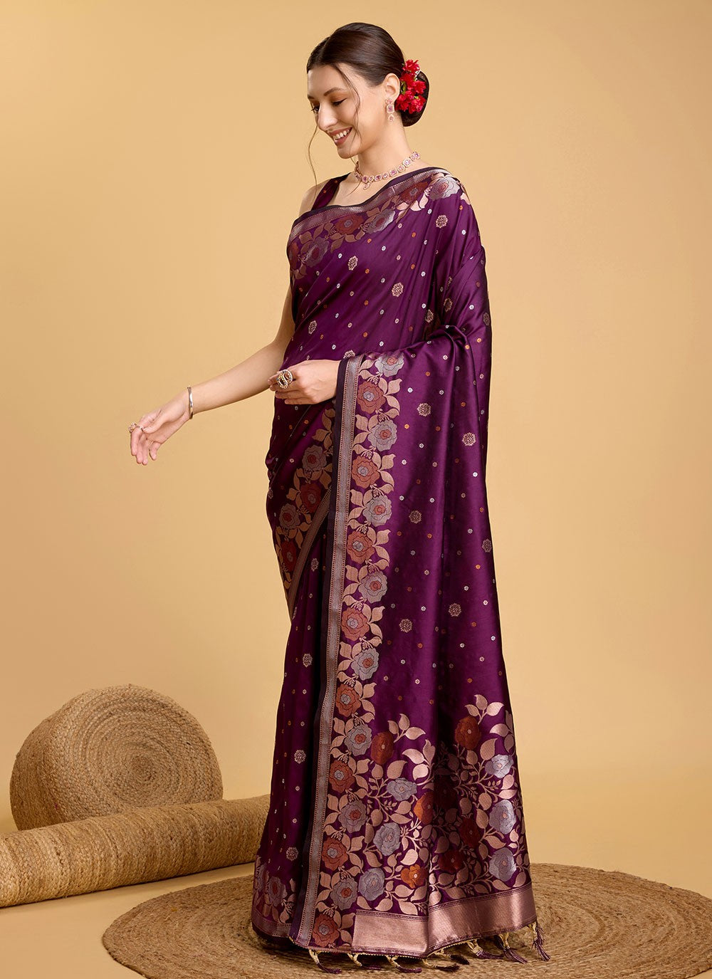 Classic Jacquard Work Silk Saree - S5657