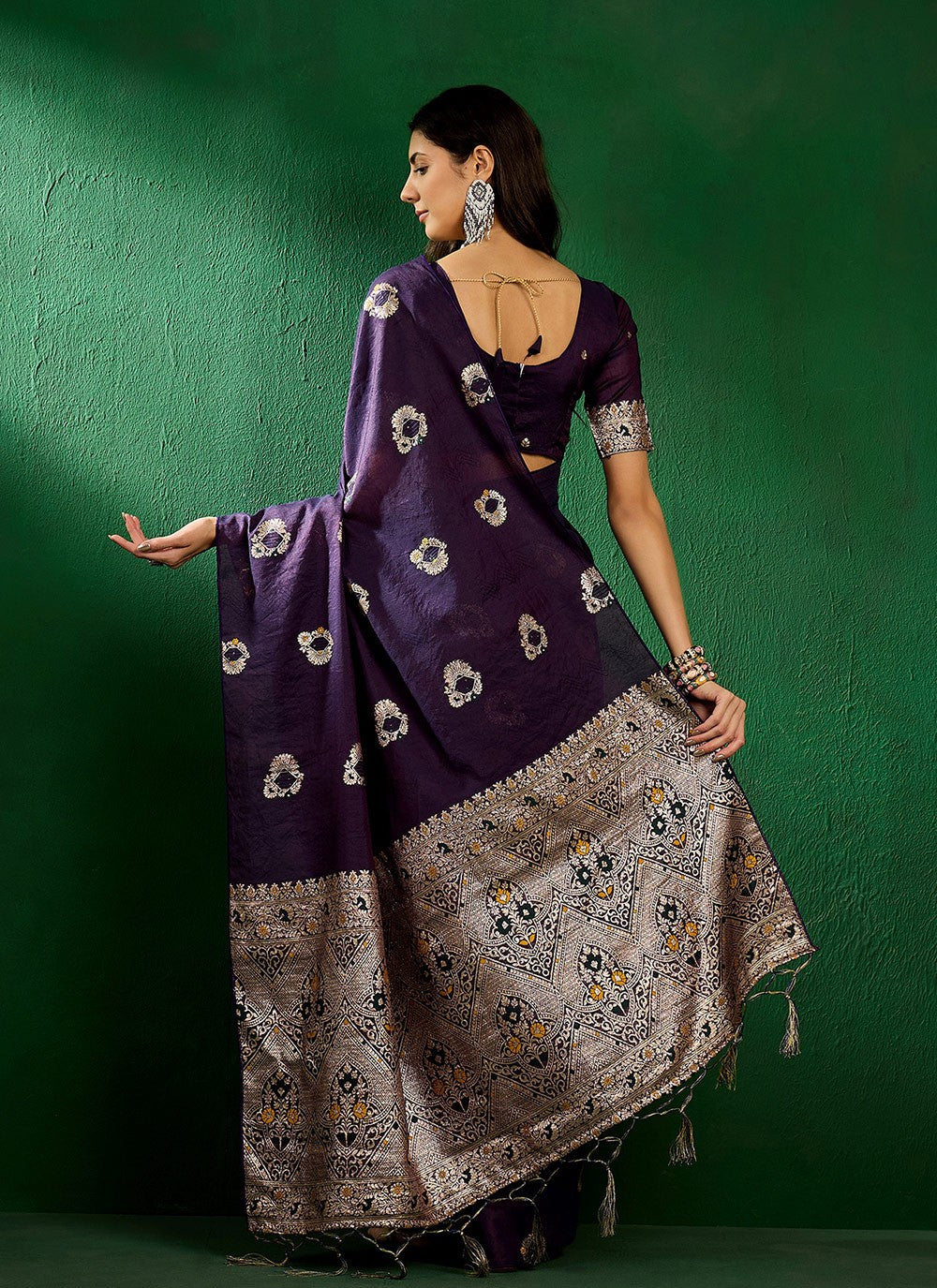 Casual Jacquard Work Cotton Saree - S6973
