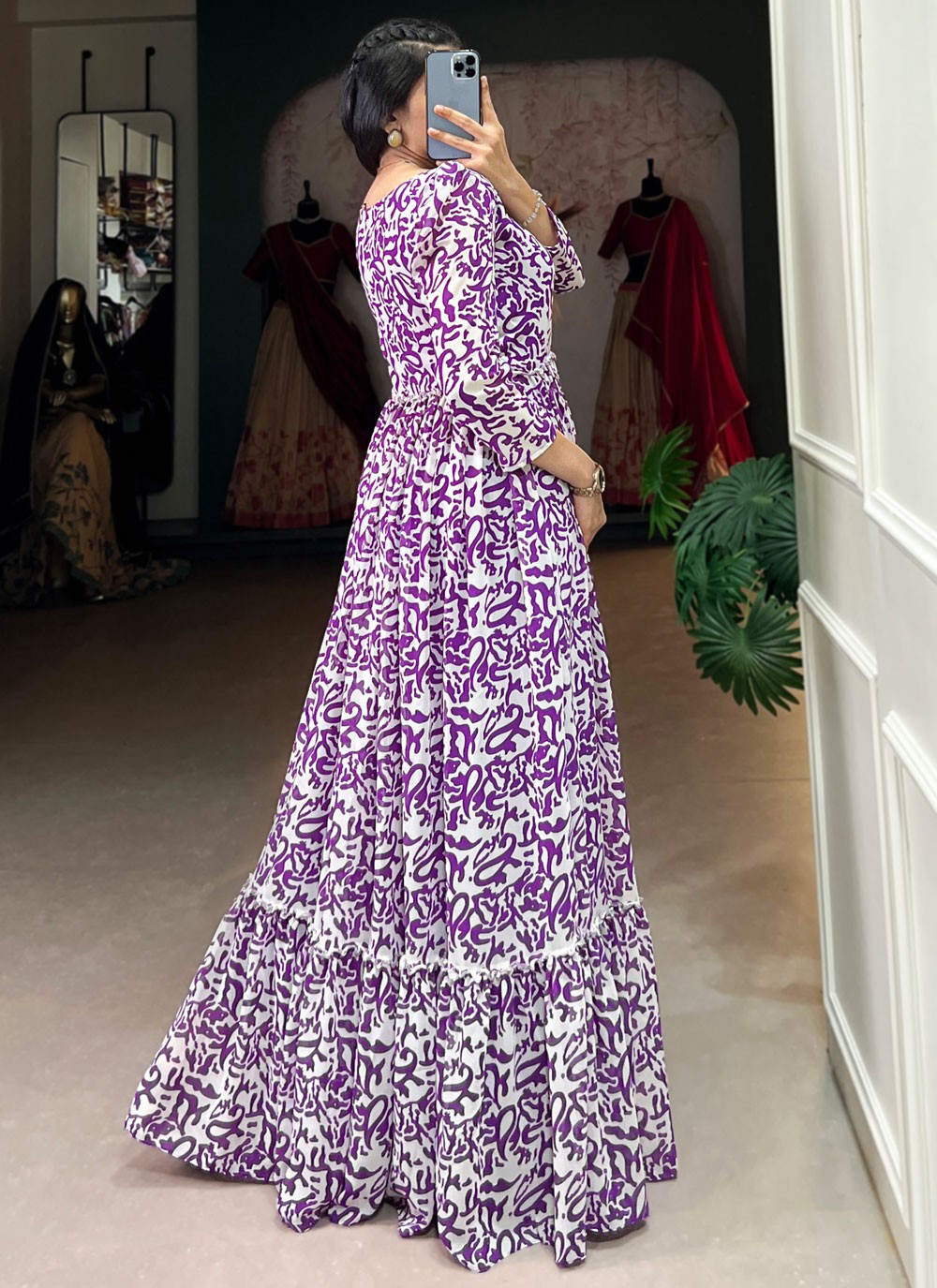 Printed Georgette Gown - G1791