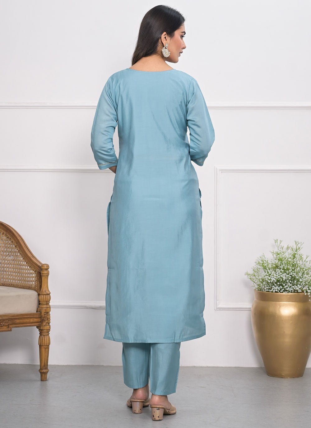 Silk, Viscose Salwar Suit - T3991