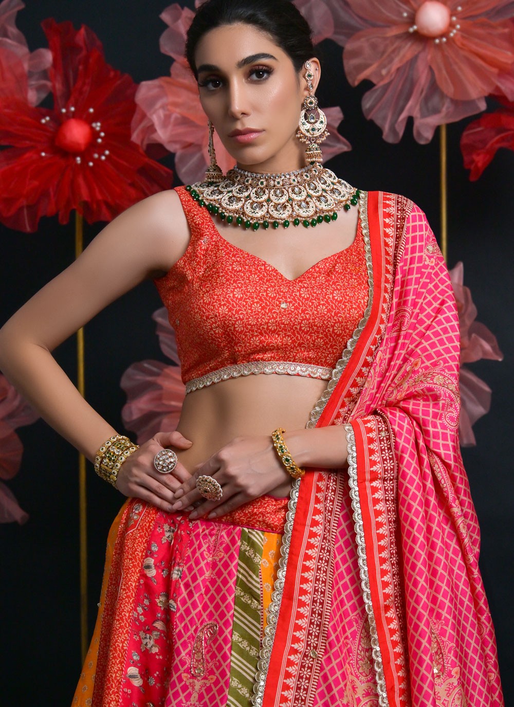 Cutdana Viscose Multi Colour Lehenga Choli L3445