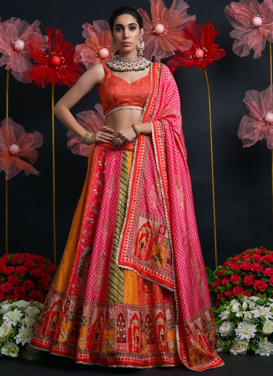 Cutdana Viscose Multi Colour Lehenga Choli L3445