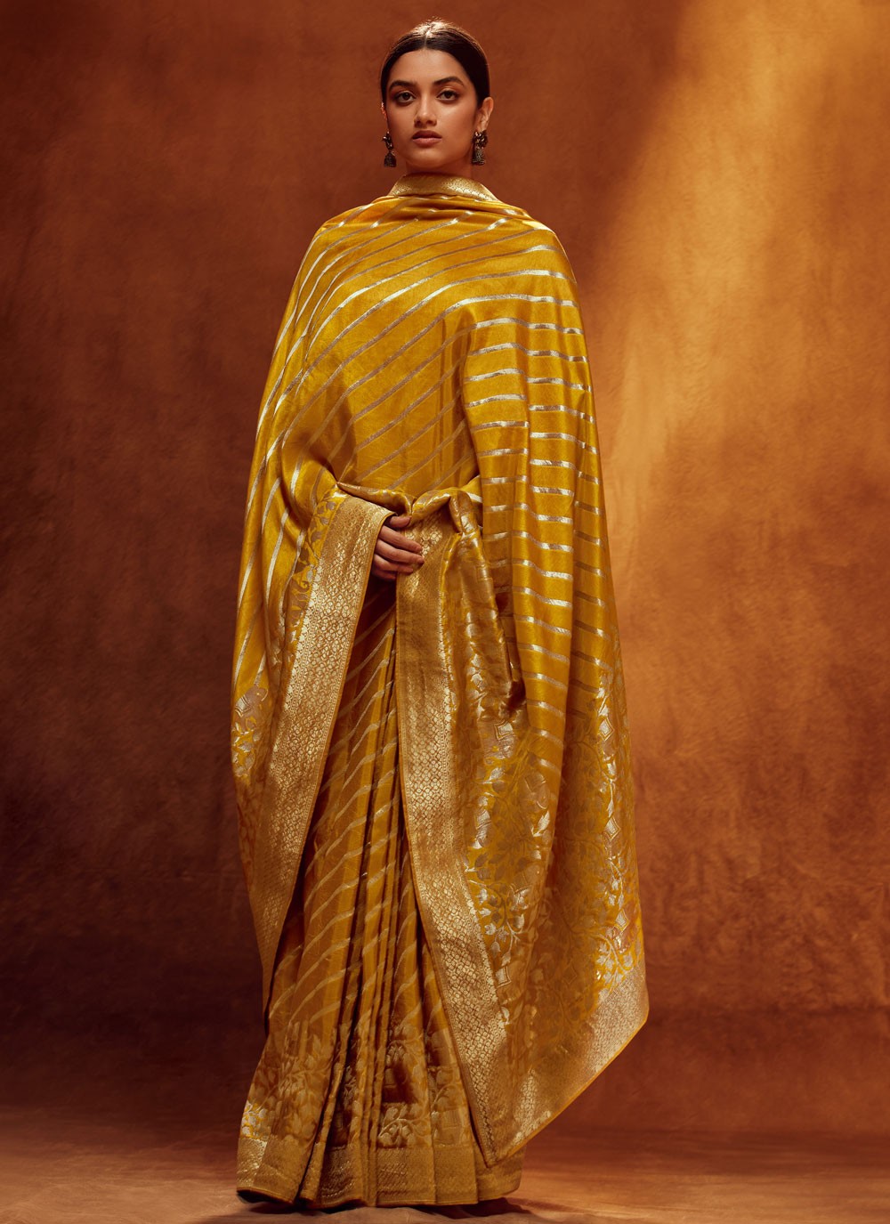 Classic Woven Viscose Saree - S4393