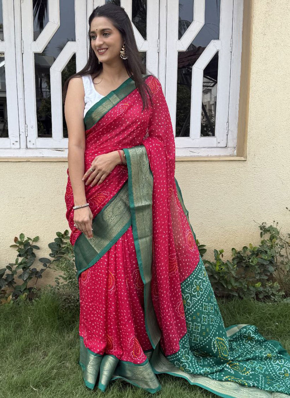 Foliage Prints, Jacquard Work Jacquard Saree - S11775