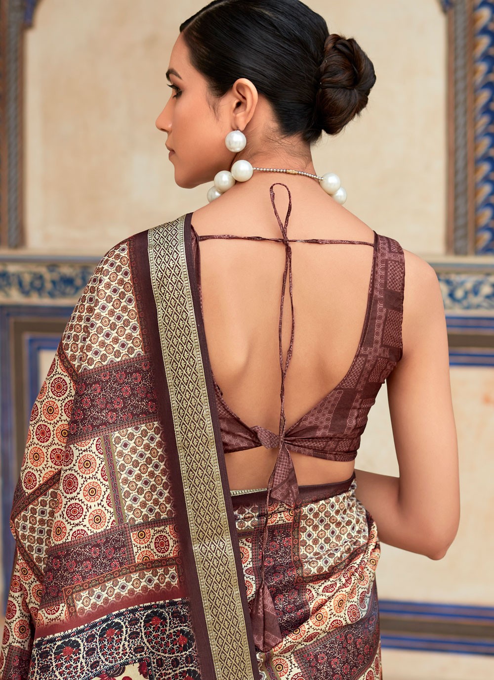 Classic Printed Viscose Saree - S5167