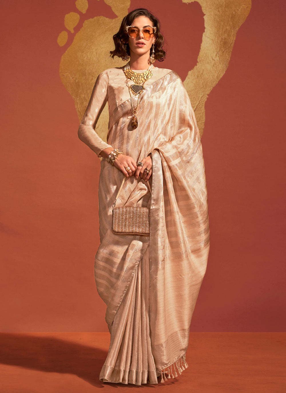 Trendy Weaving Zari Viscose Saree - S5856